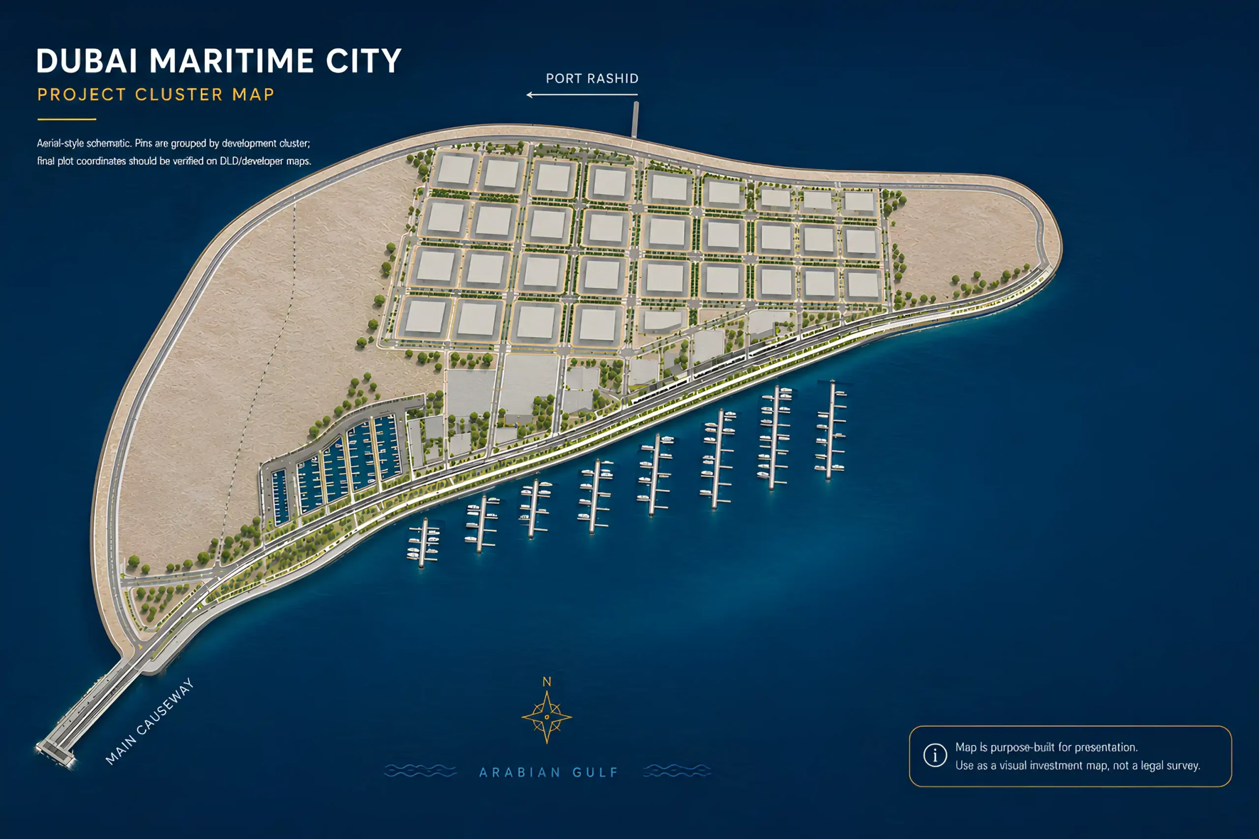 Dubai Maritime City schematic map